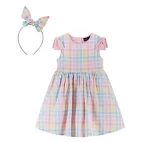 Andy & Evan Plaid Sundress and Headband Set