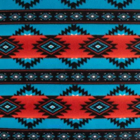 Anti-Pill Fleece Print - SLIPPY - Stripes Navajo - Blue