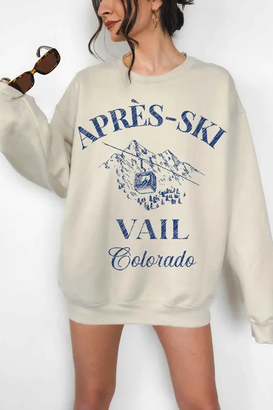 APRES SKI VAIL COLORADO OVERSIZED SWEATSHIRT