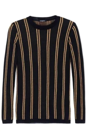 Black And Gold Striped Sweater