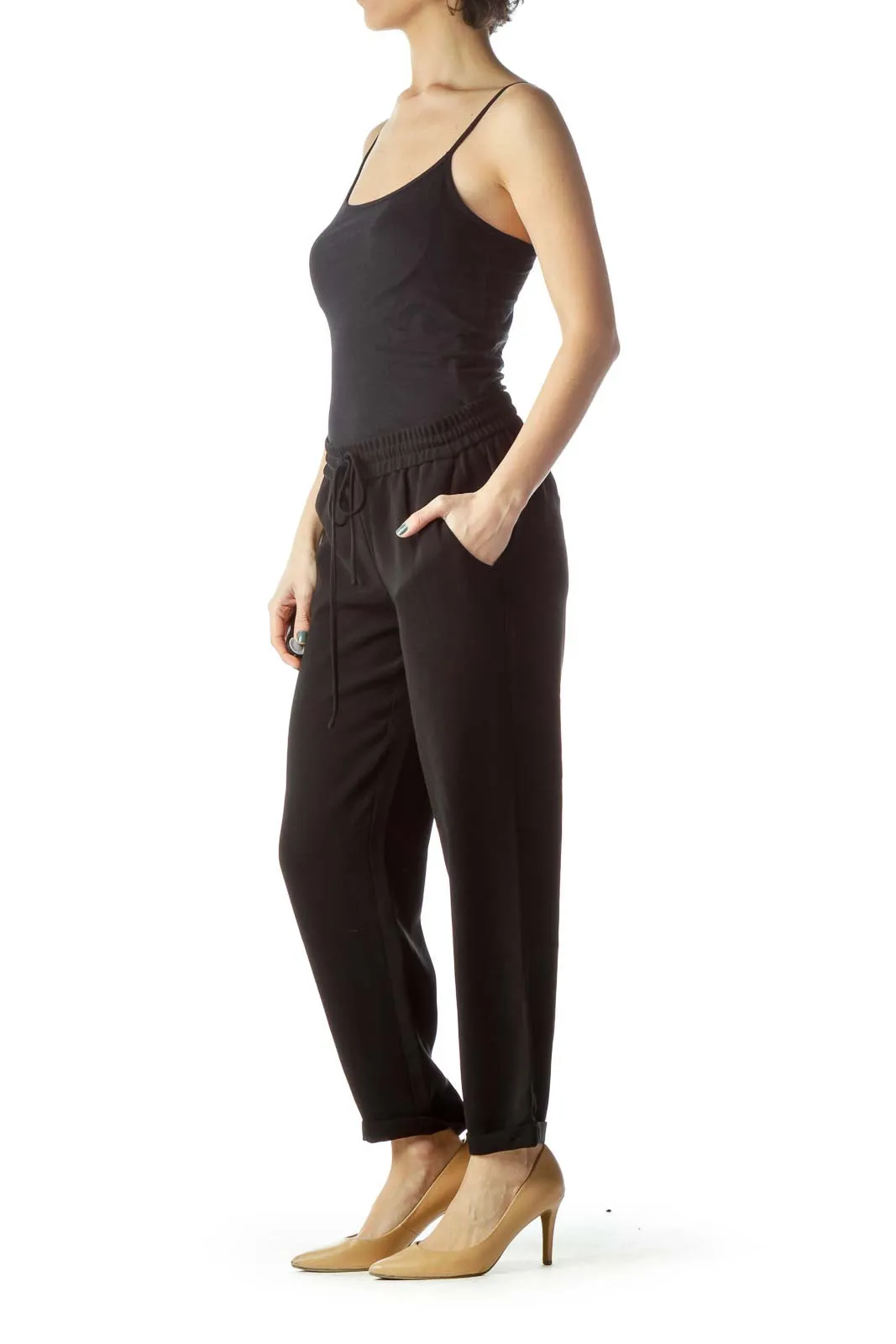 Black Soft Straight Leg Pant