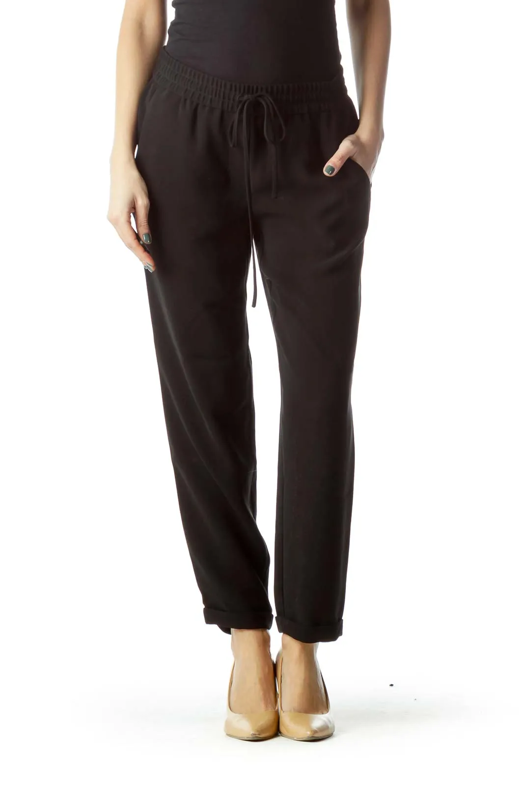 Black Soft Straight Leg Pant