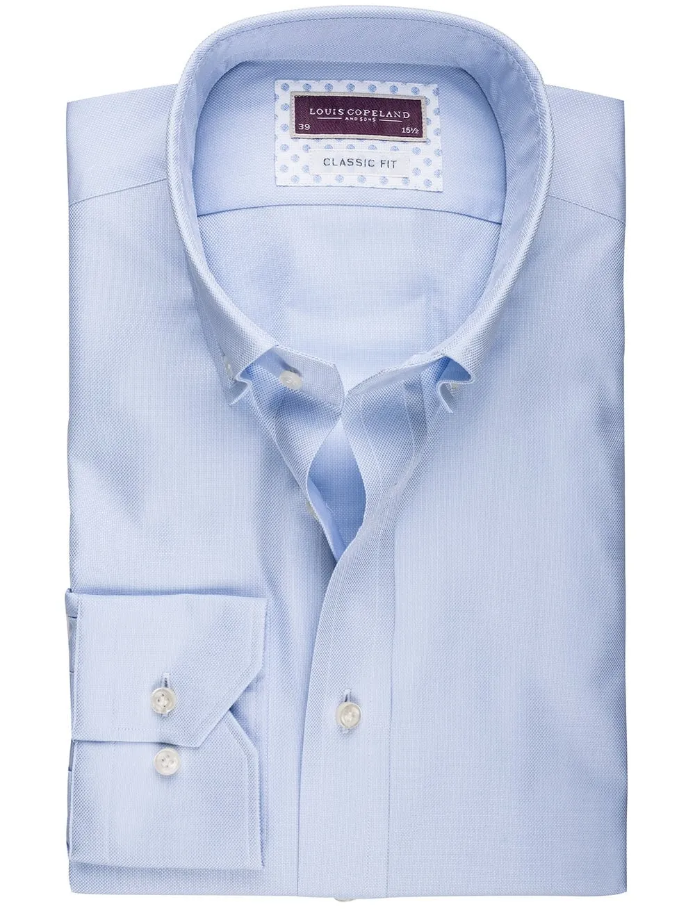 Blue Weave Pattern Classic Fit Shirt Blue/tailo