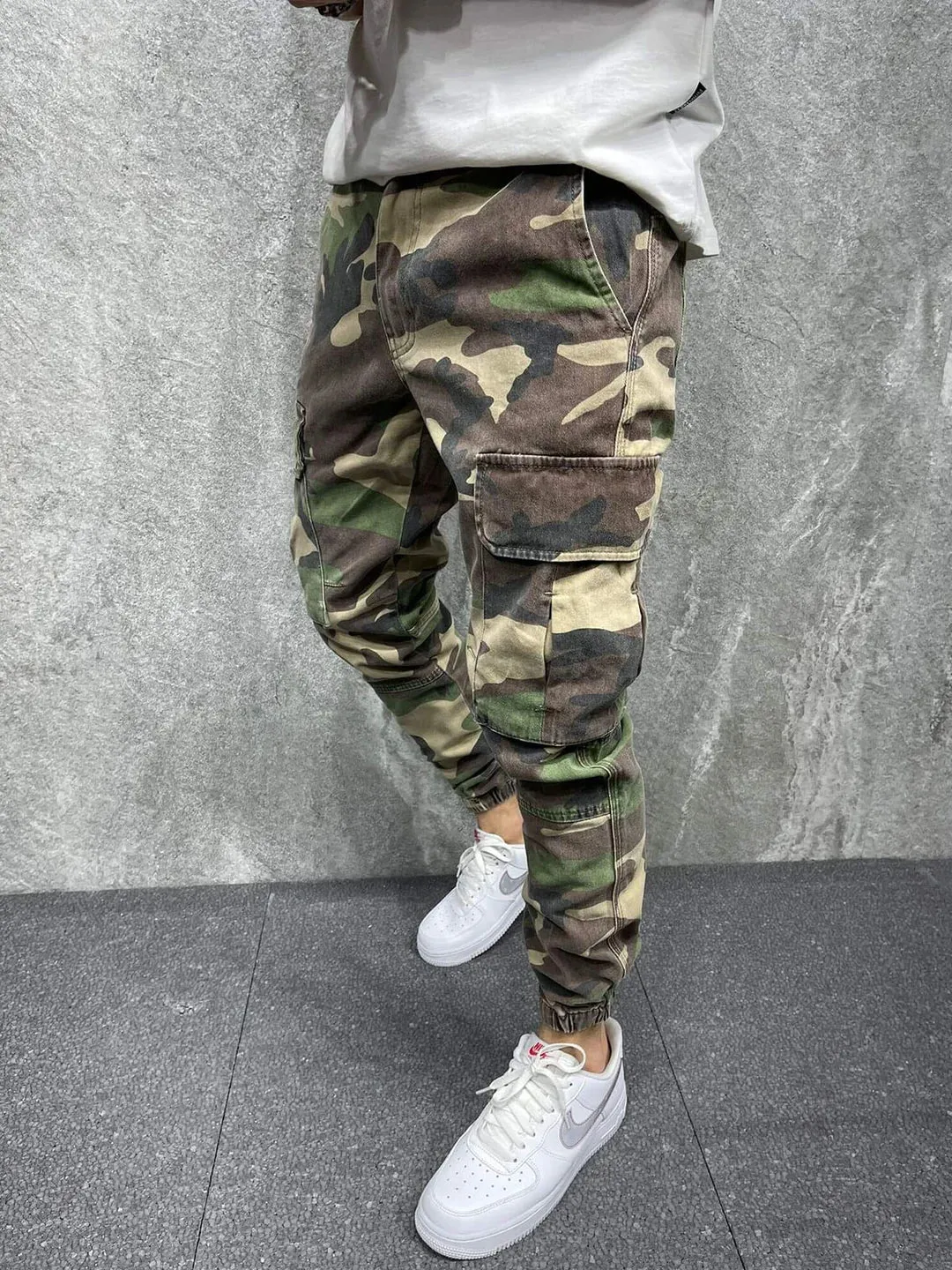 Camouflage Pocket Casual Trousers