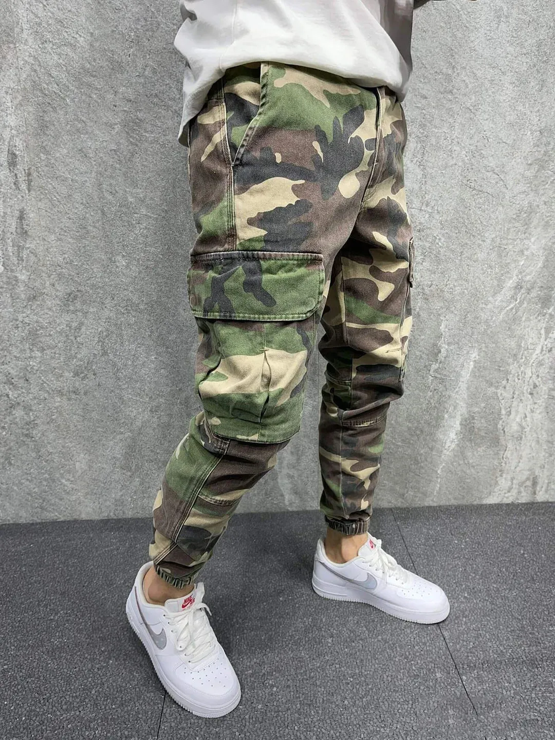 Camouflage Pocket Casual Trousers