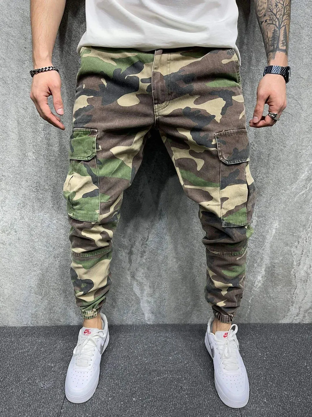 Camouflage Pocket Casual Trousers