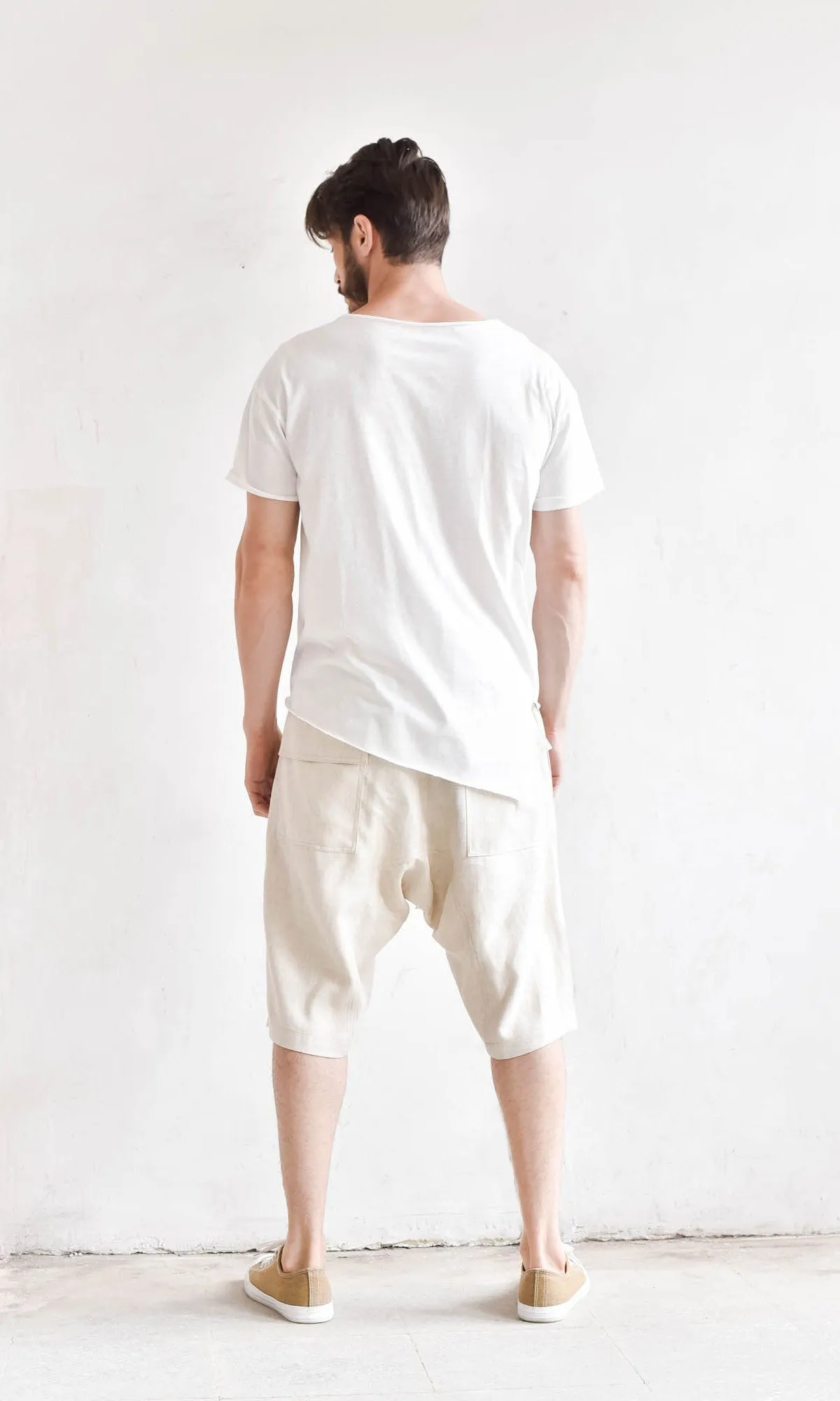 Casual Linen Harem Shorts