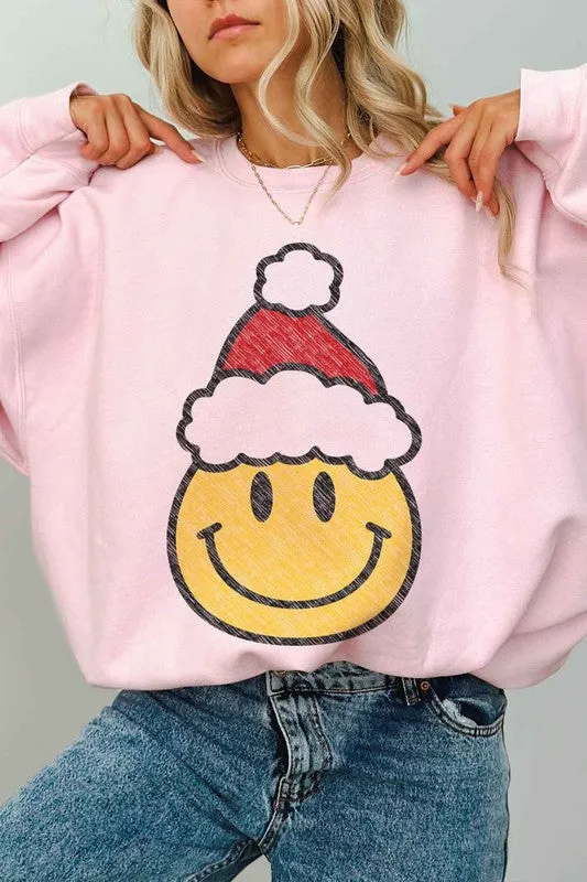 CHRISTMAS SMILES OVERSIZED SWEATSHIRT