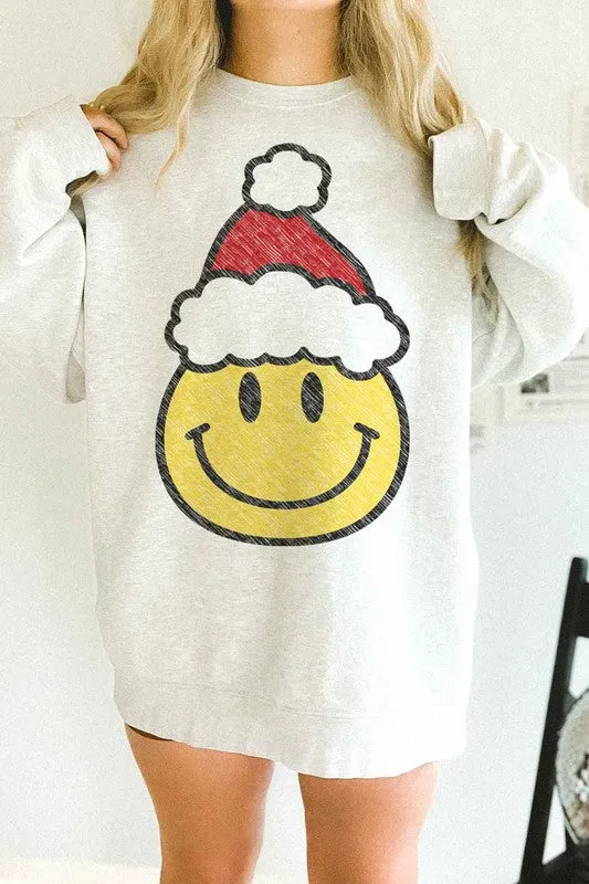 CHRISTMAS SMILES OVERSIZED SWEATSHIRT