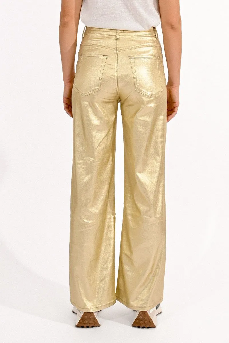 Coated Gold Pants