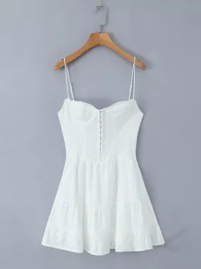 Eyelet Bustier Sundress Perfect for Beachside Weddings