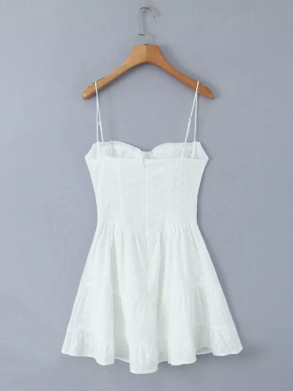 Eyelet Bustier Sundress Perfect for Beachside Weddings