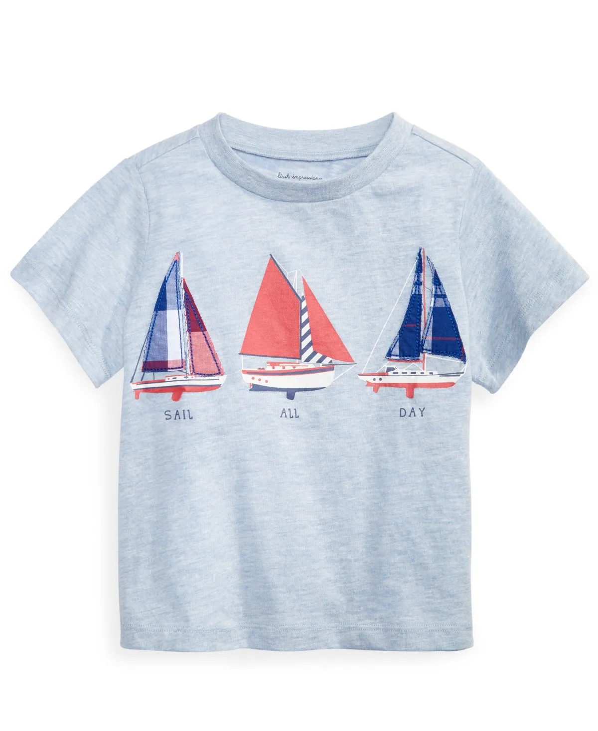 First Impressions Baby Boys Sail-Print T-Shirt