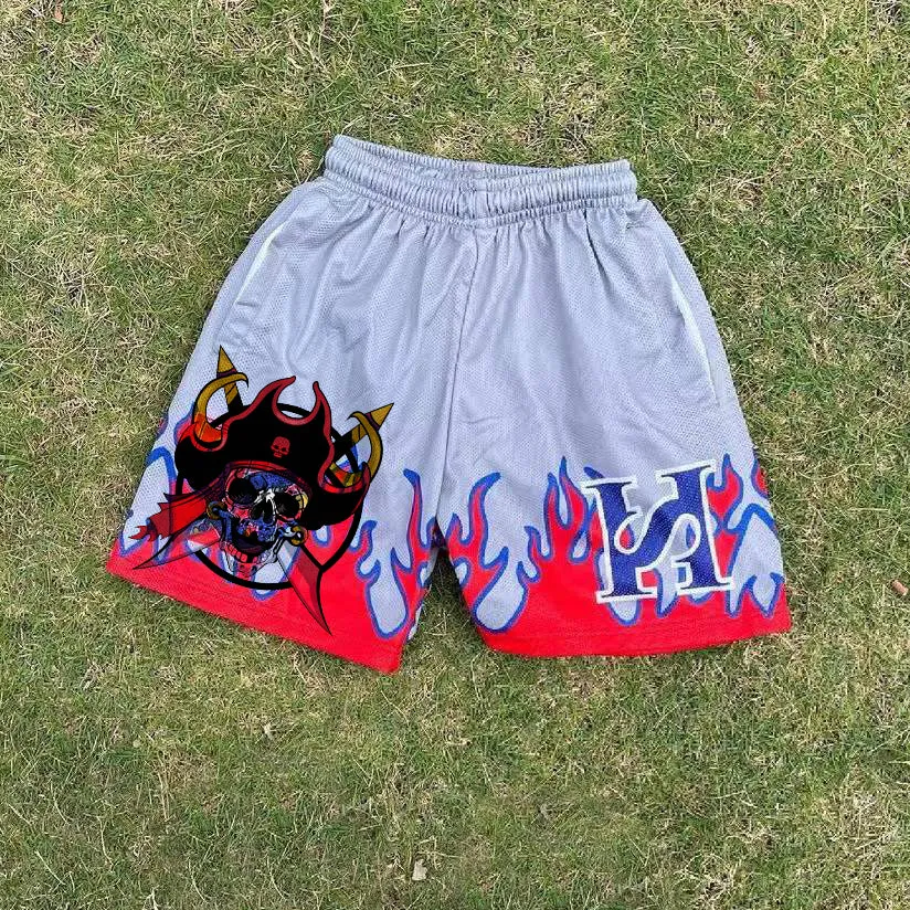 Flame casual street beach basketball shorts