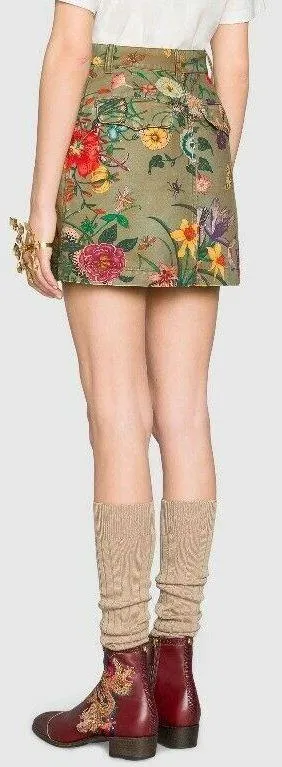 Flora Snake Mini Skirt