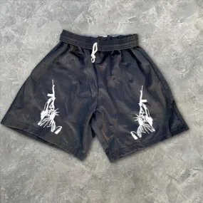 Free print street casual sports shorts