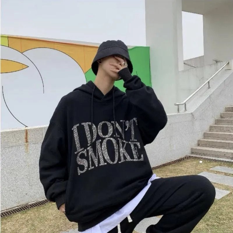 I Don't Smoke Rhinestone Hoodie