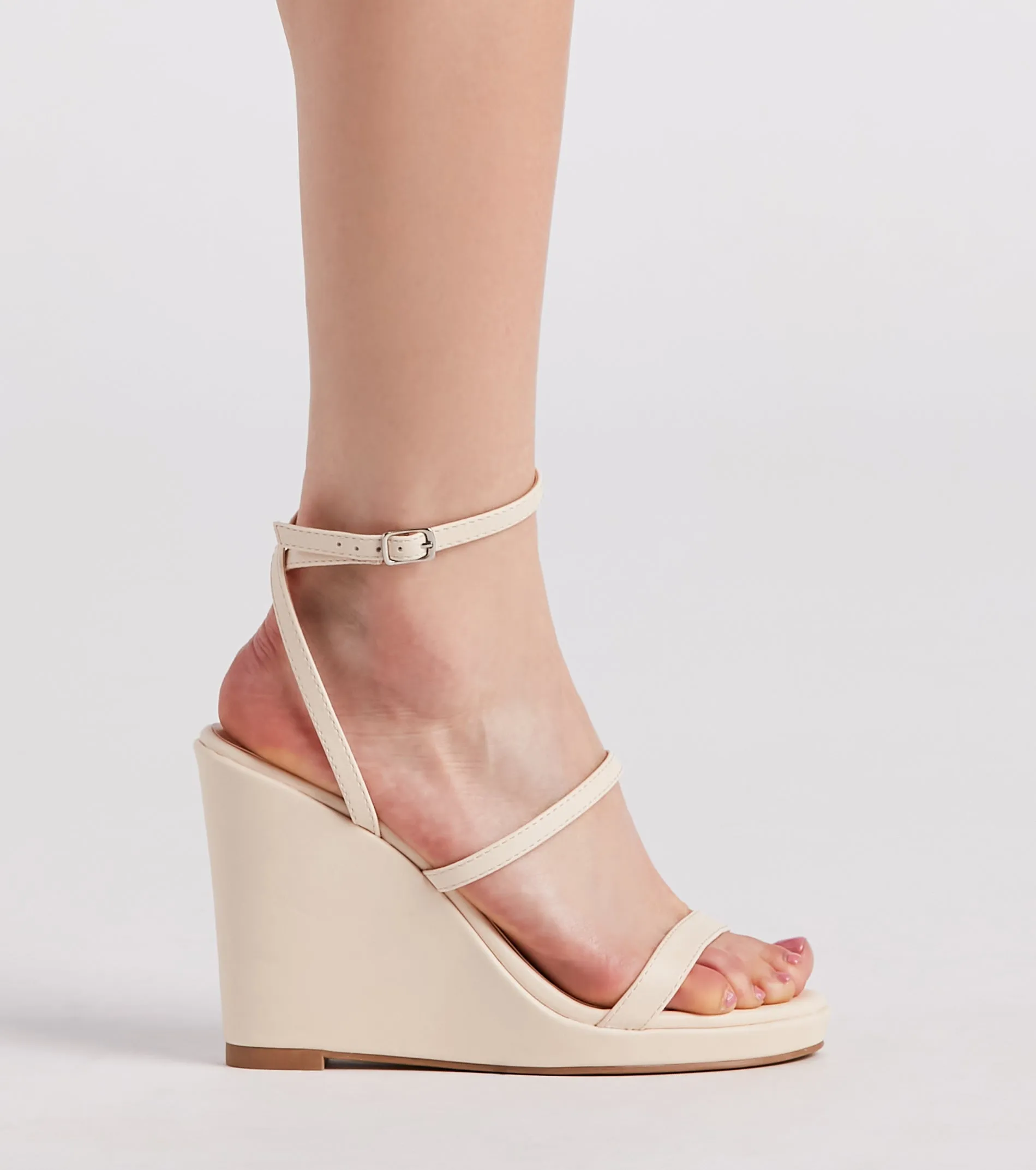 In The Sun Strappy Platform Wedges