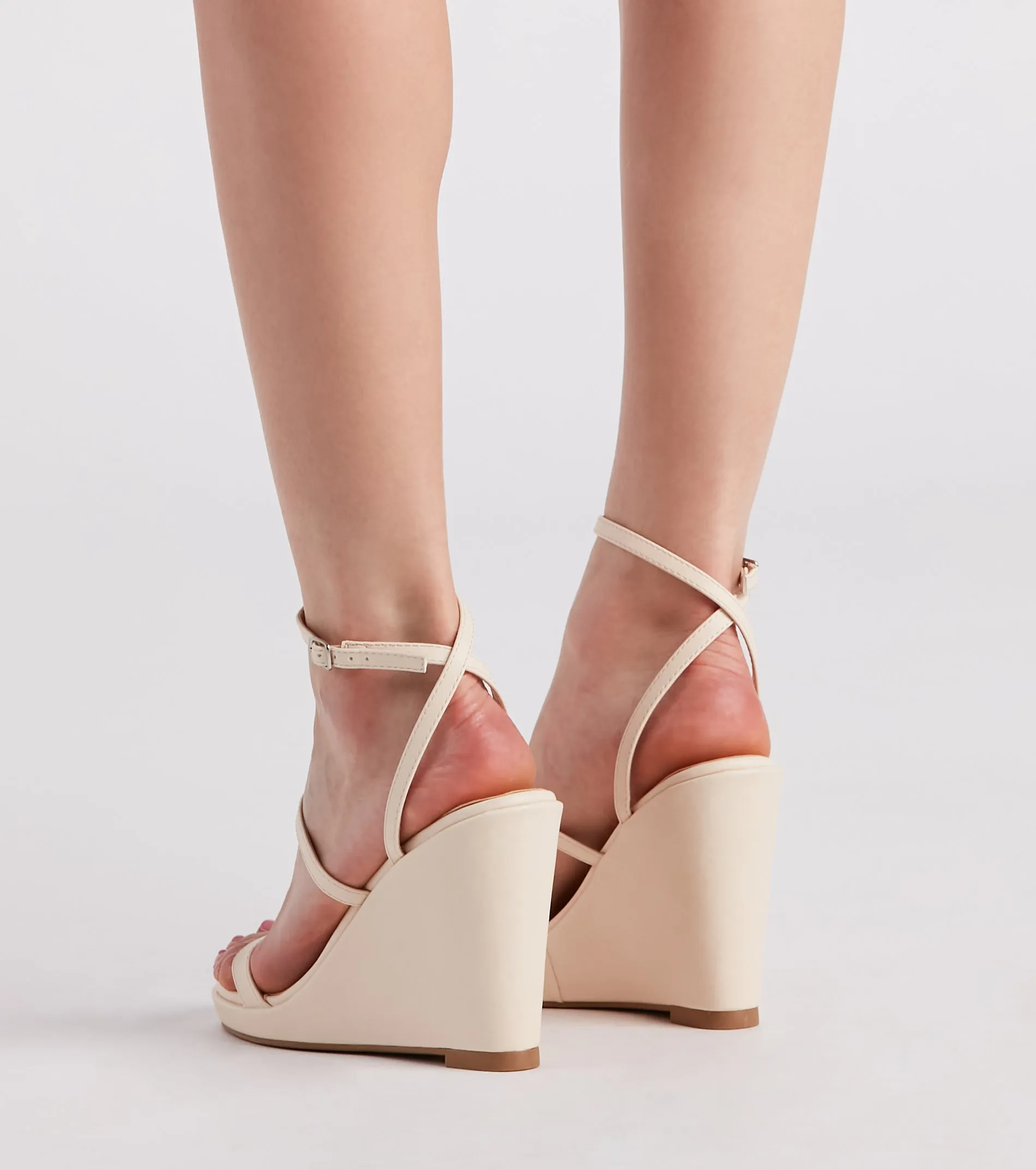 In The Sun Strappy Platform Wedges