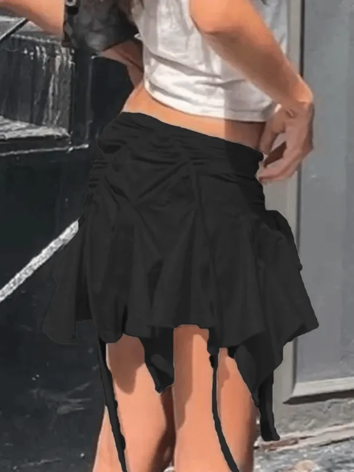 Joskaa Gothic Punk Cropped Mini Skirts