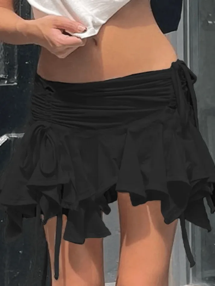 Joskaa Gothic Punk Cropped Mini Skirts