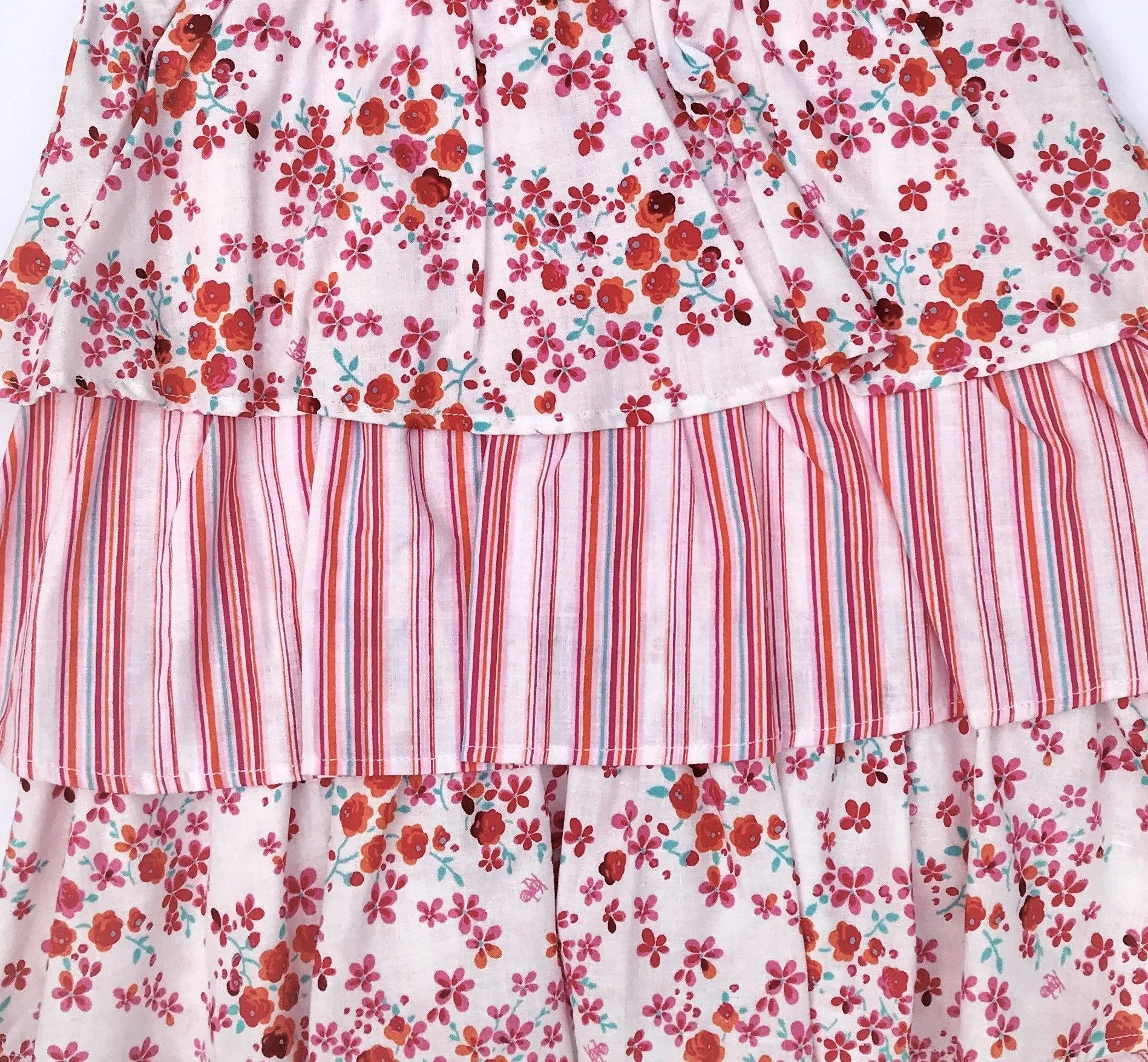 Kenzo Of France 2Pc Tiered Floral Sundress With Diaper Cover