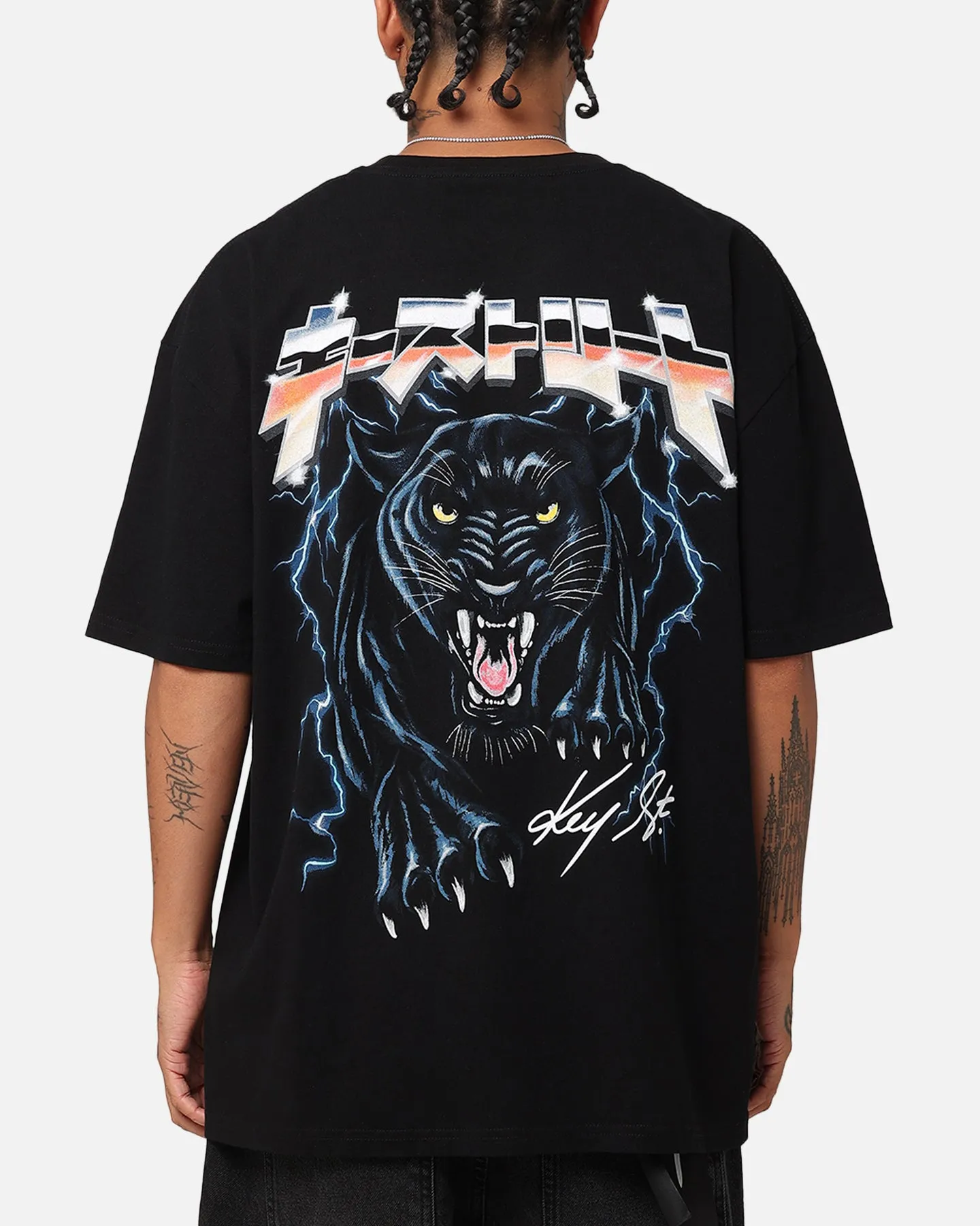 Key Street Panther Heavy T-Shirt Black