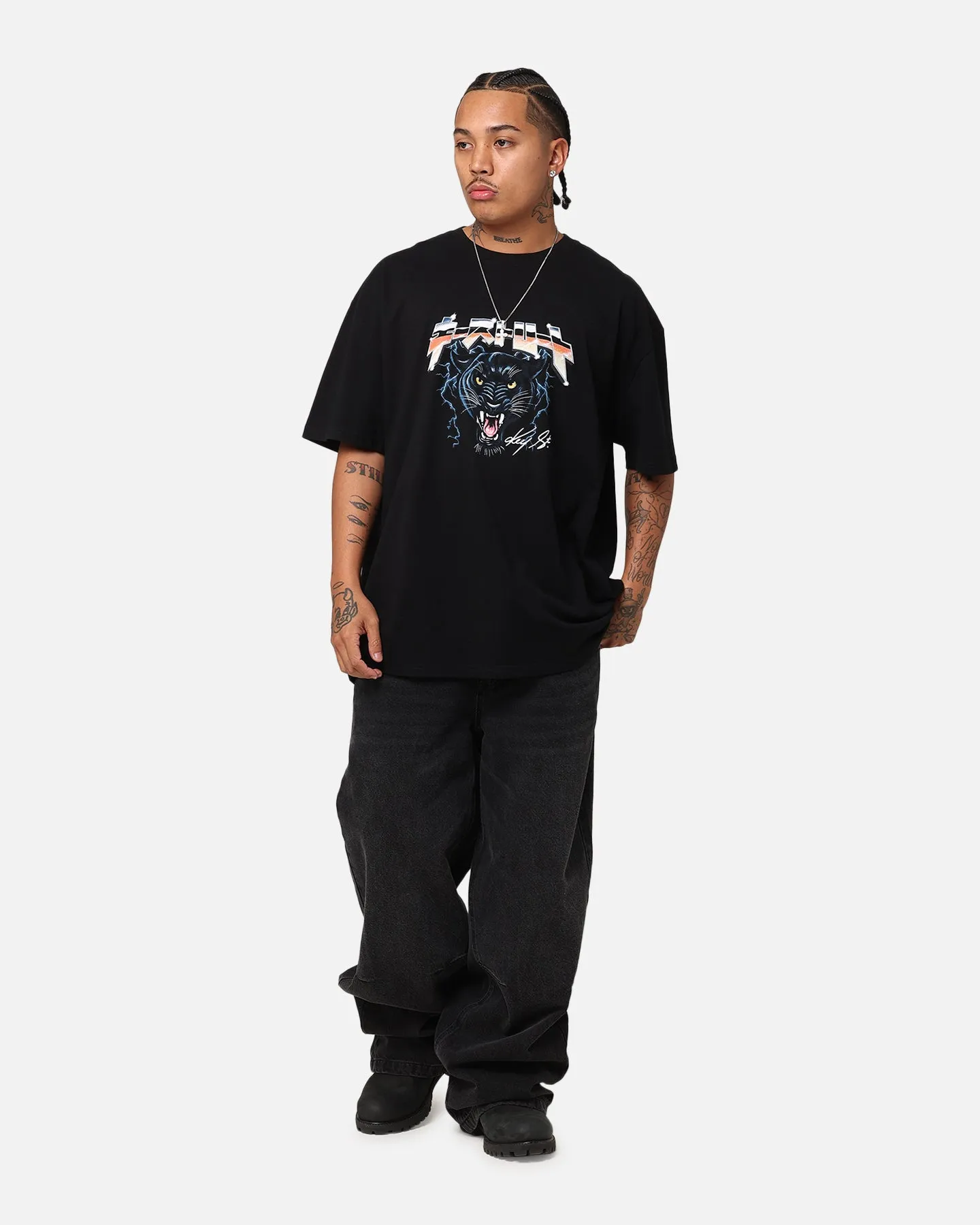 Key Street Panther Heavy T-Shirt Black