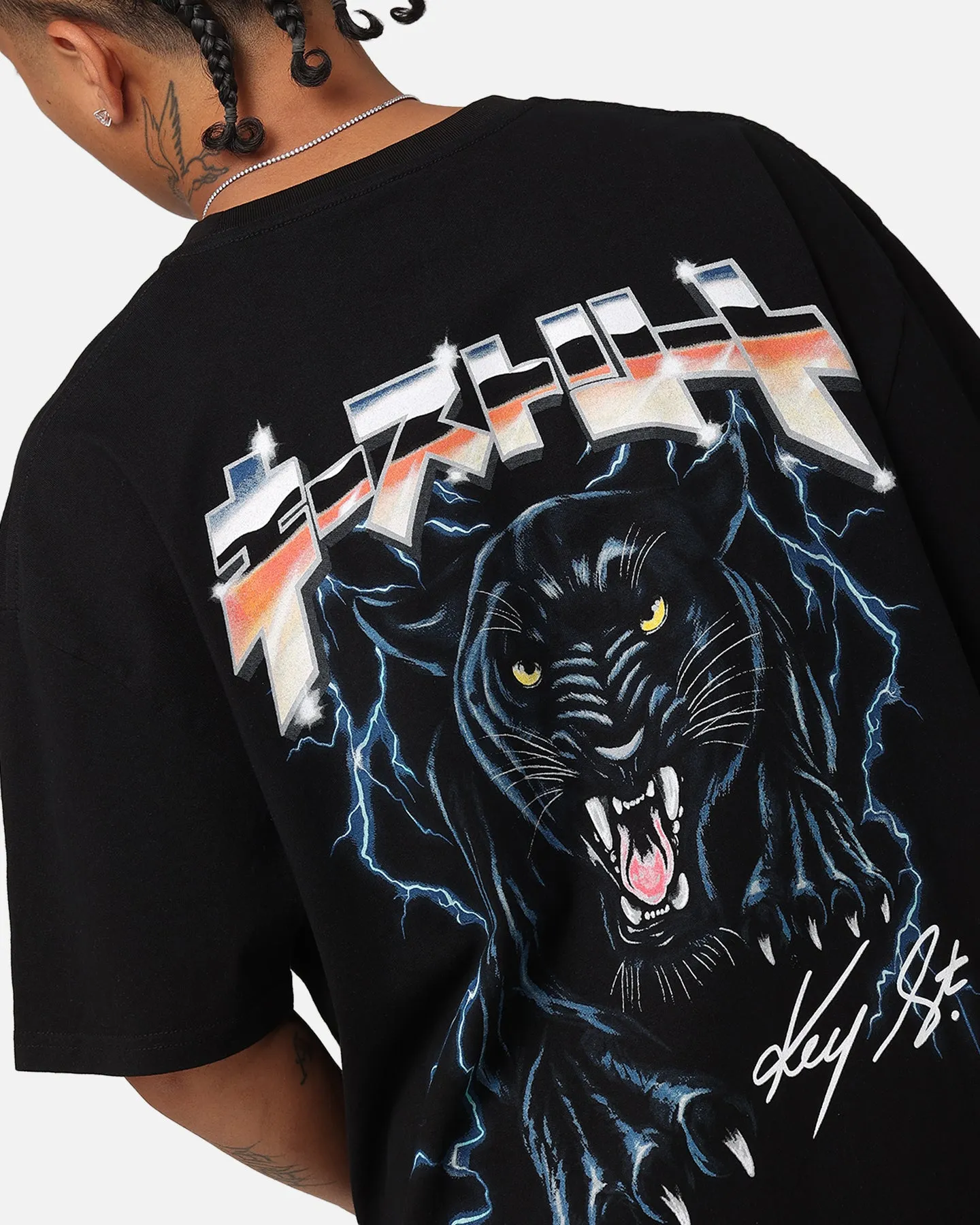 Key Street Panther Heavy T-Shirt Black