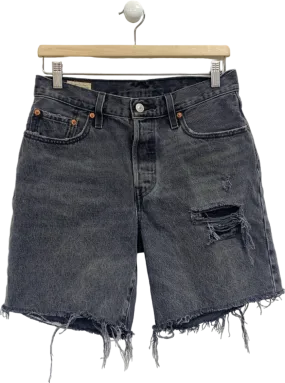 Levi's Grey Denim Distressed Shorts W 27