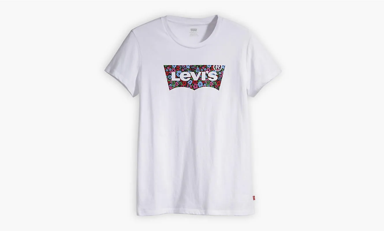 Levis Women's Perfect Batwing Floral Fill Logo T-Shirt