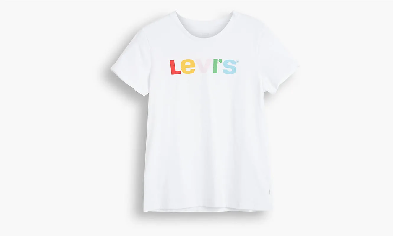 Levis Women's Perfect Multicolor Levis Text T-Shirt