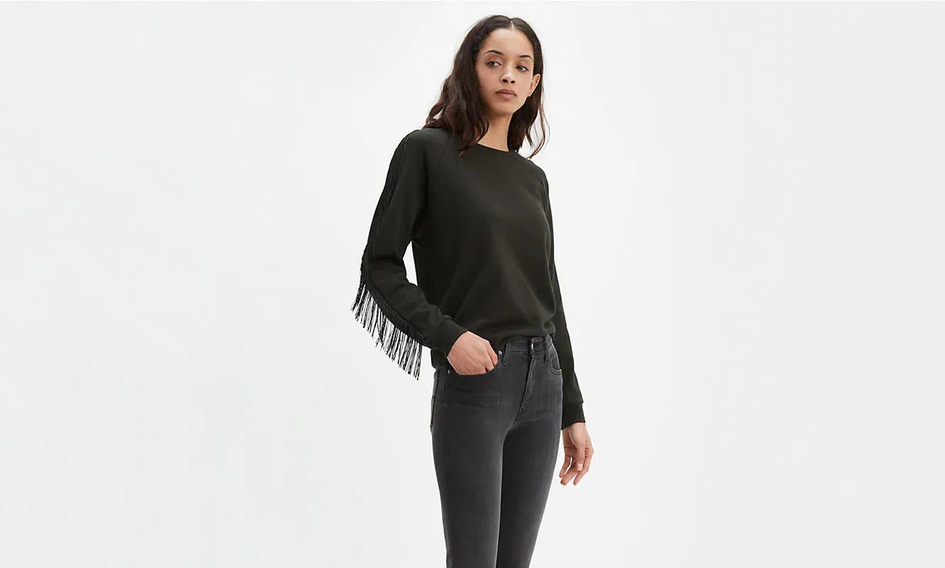 Levis Women's Reese Crewneck Fringe Sweatshirt