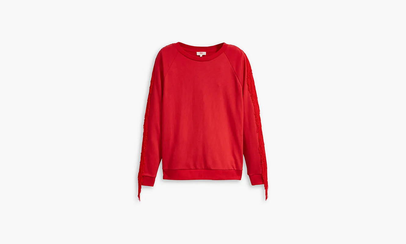 Levis Women's Reese Crewneck Fringe Sweatshirt