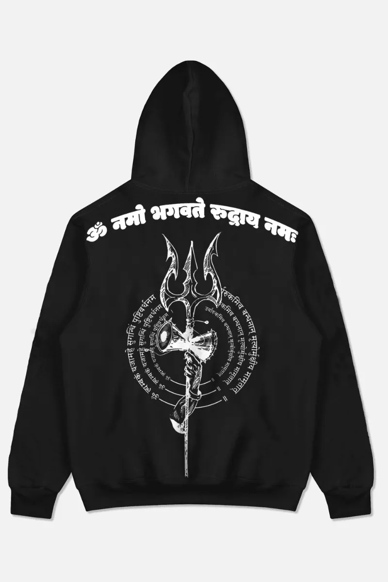 LORD SHIVA IMMORTAL OVERSIZED HOODIE (BLACK)