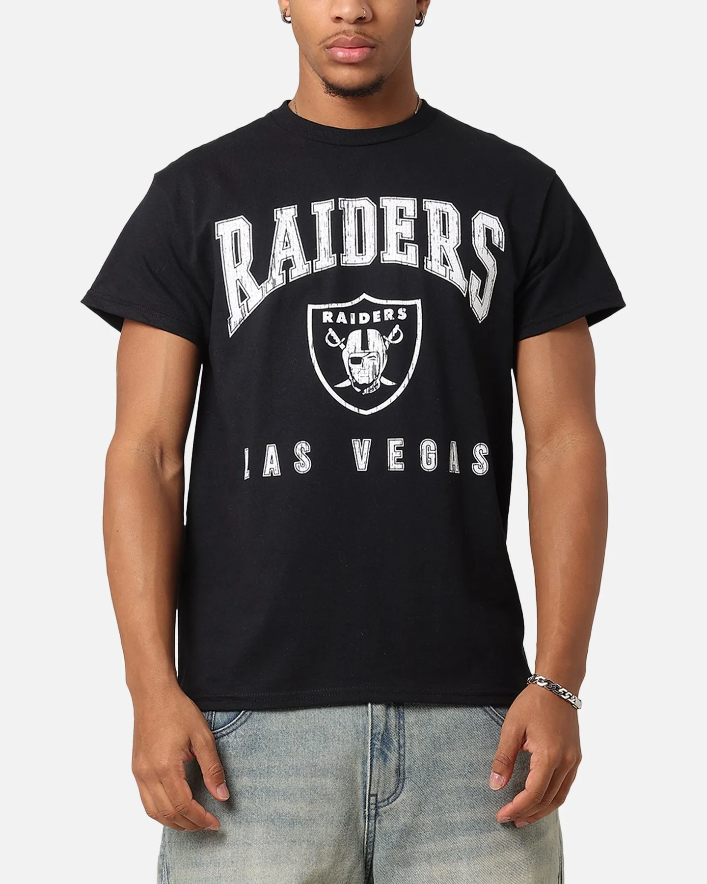 Majestic Athletic Las Vegas Raiders Blecker Team Arch T-Shirt Black