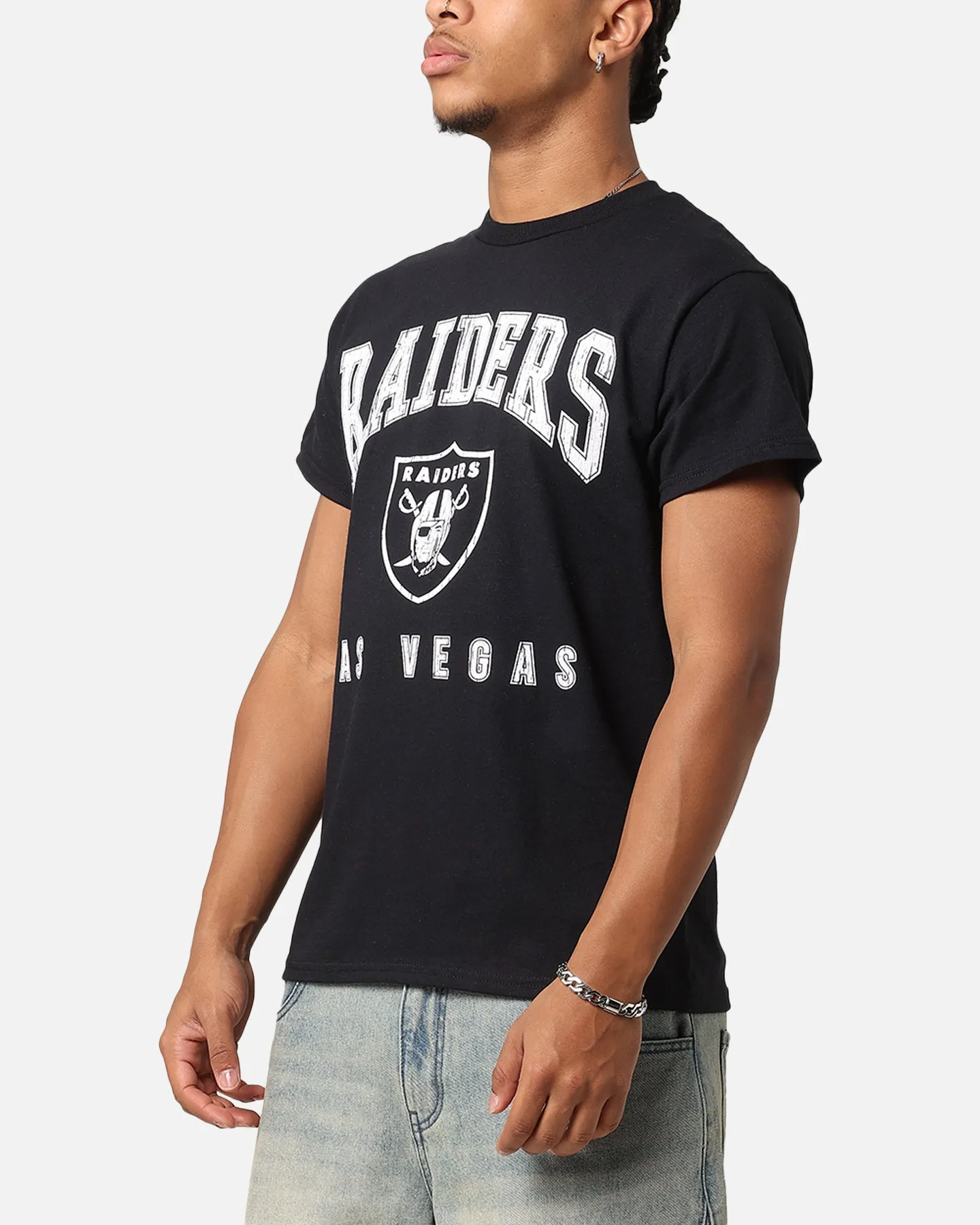 Majestic Athletic Las Vegas Raiders Blecker Team Arch T-Shirt Black