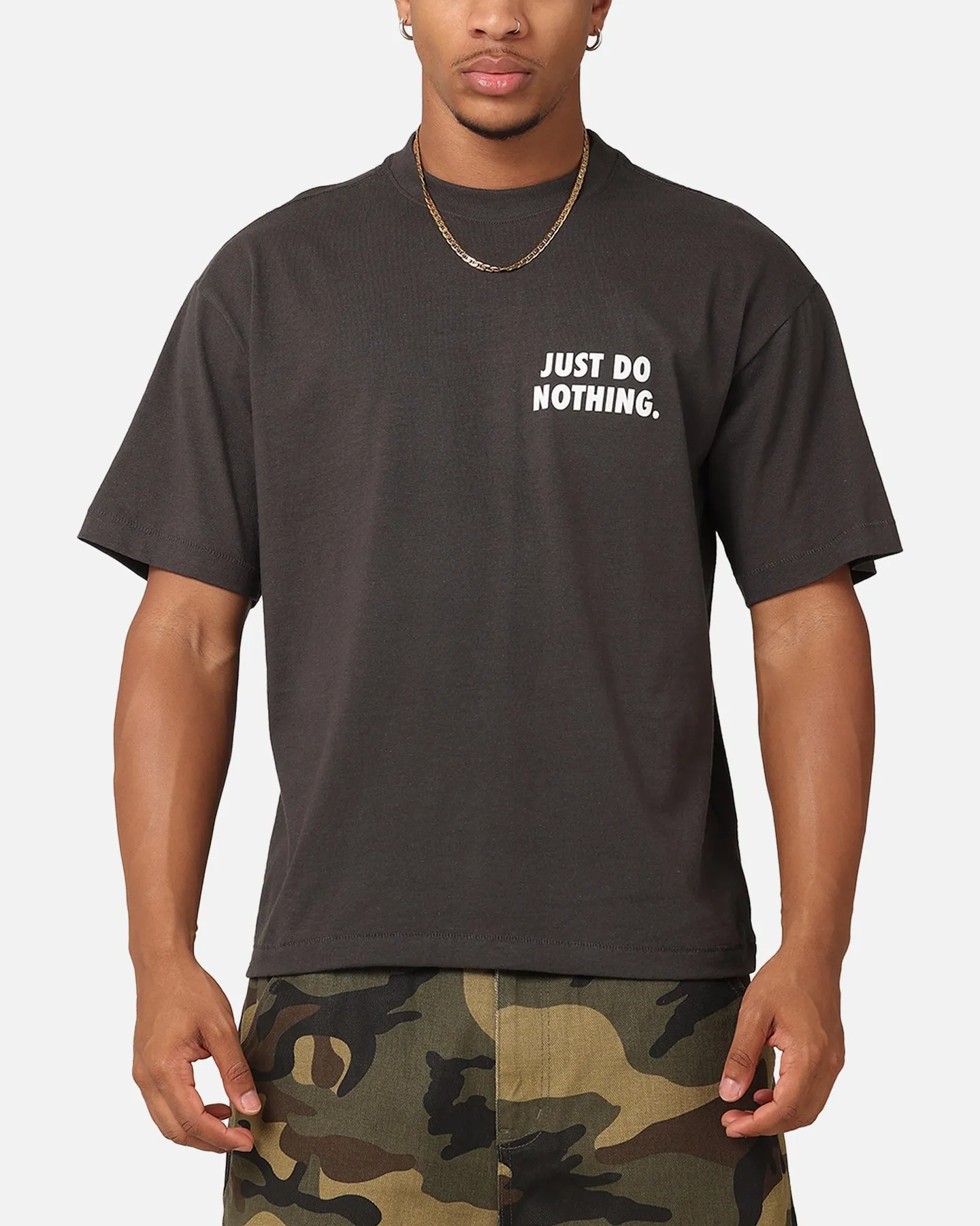 Market Just Do Nothing Fall T-Shirt Washed Black