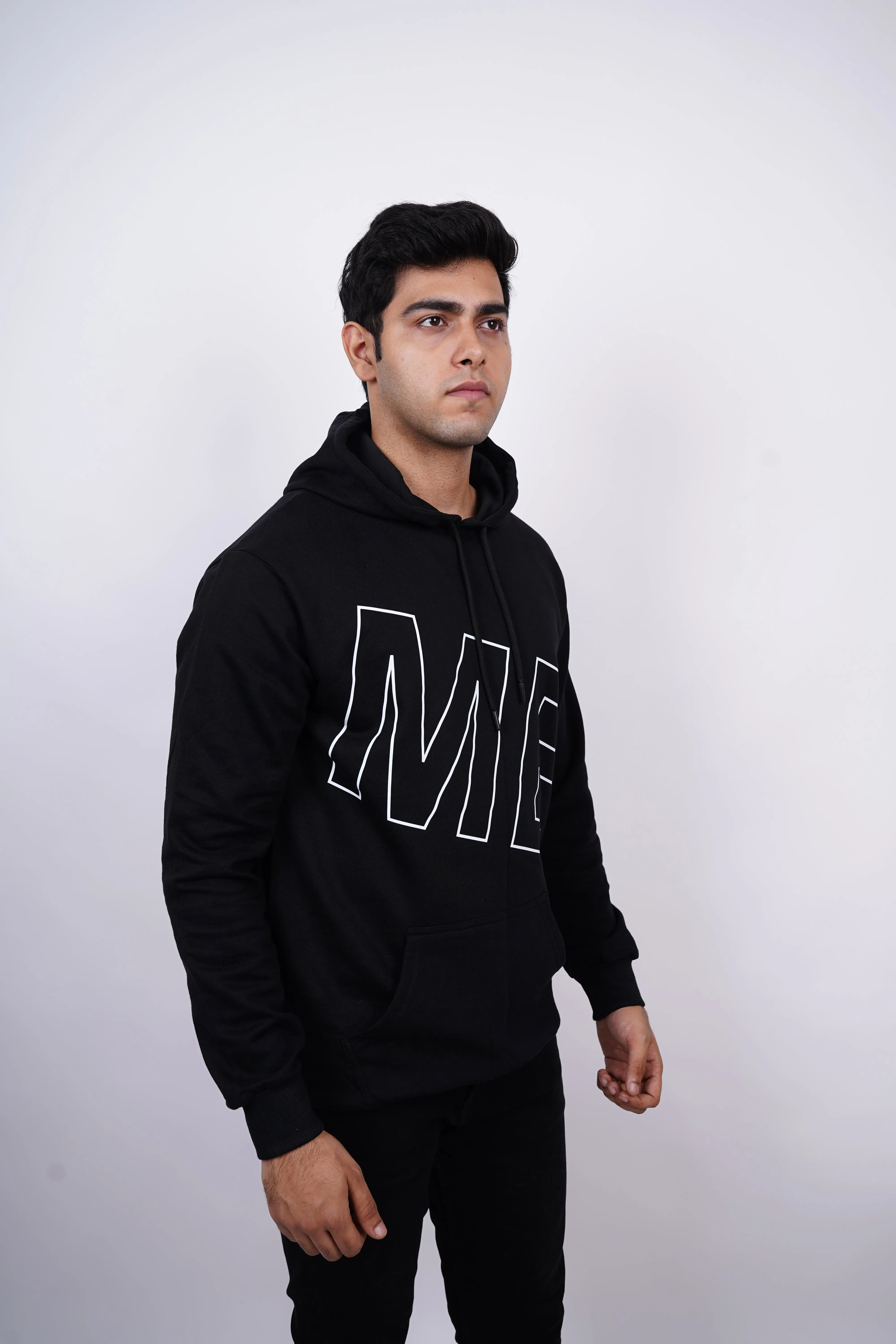 ME Relaxed fit Black Hoodie for Men By DemonWear