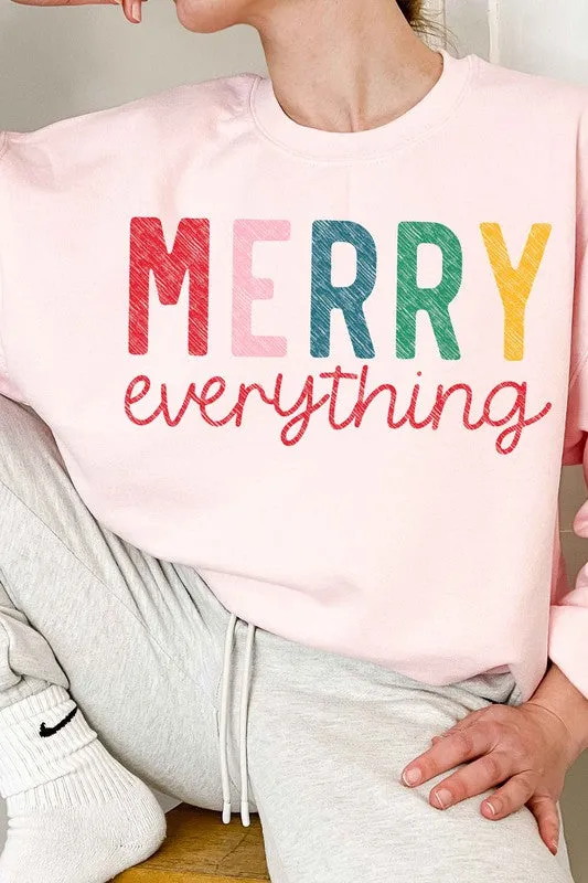 MERRY EVERYTHING CHRISTMAS OVERSIZED SWEATSHIRT