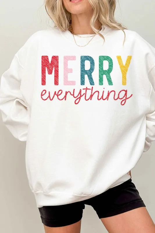 MERRY EVERYTHING CHRISTMAS OVERSIZED SWEATSHIRT