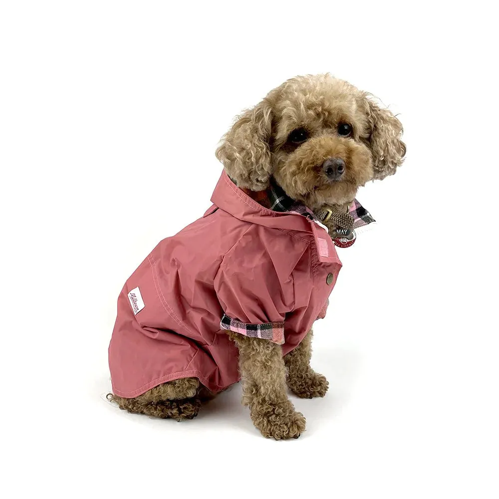 Milltown Dusty Rose Dog Rain Jacket