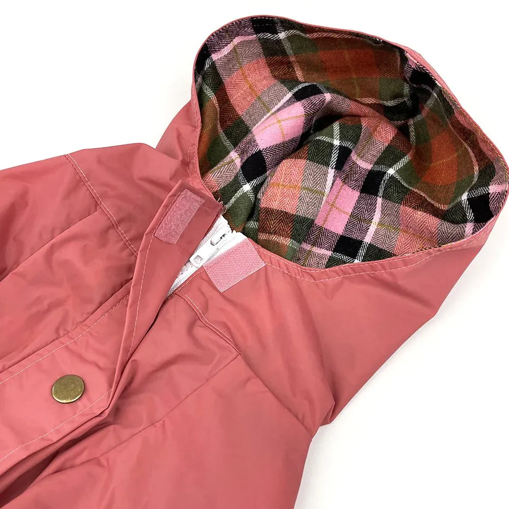 Milltown Dusty Rose Dog Rain Jacket