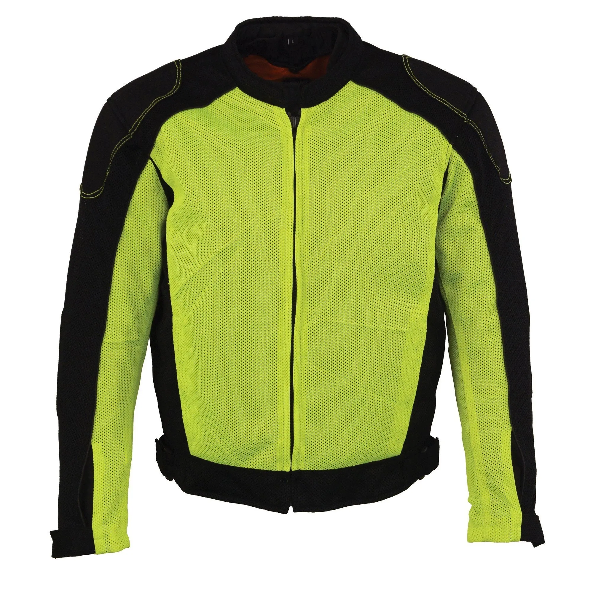 Milwaukee Performance Textile-MPM1790-Men's Black and Neon Green High Visibility Mesh Racer Jacket with Removable Rain Jacket Liner