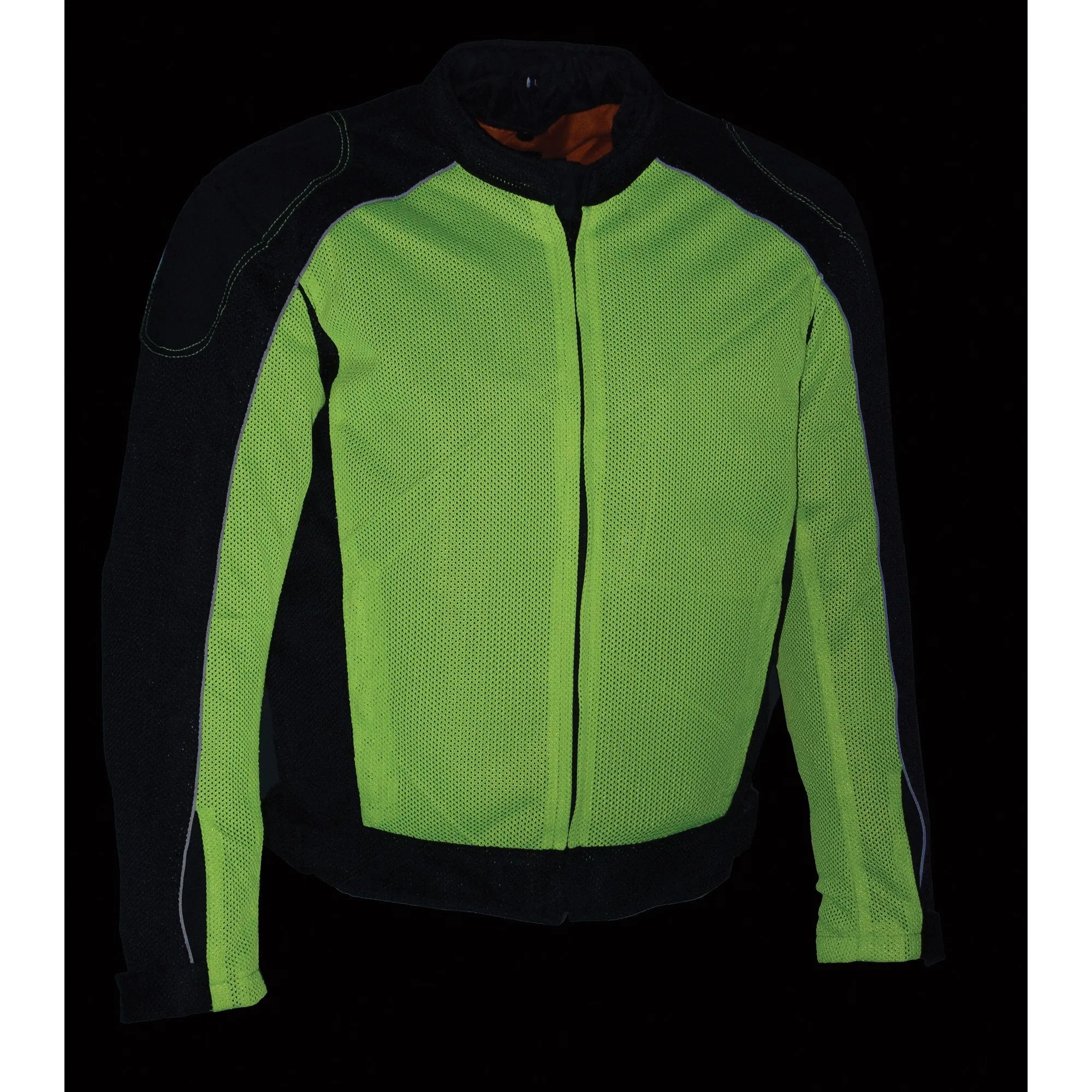 Milwaukee Performance Textile-MPM1790-Men's Black and Neon Green High Visibility Mesh Racer Jacket with Removable Rain Jacket Liner