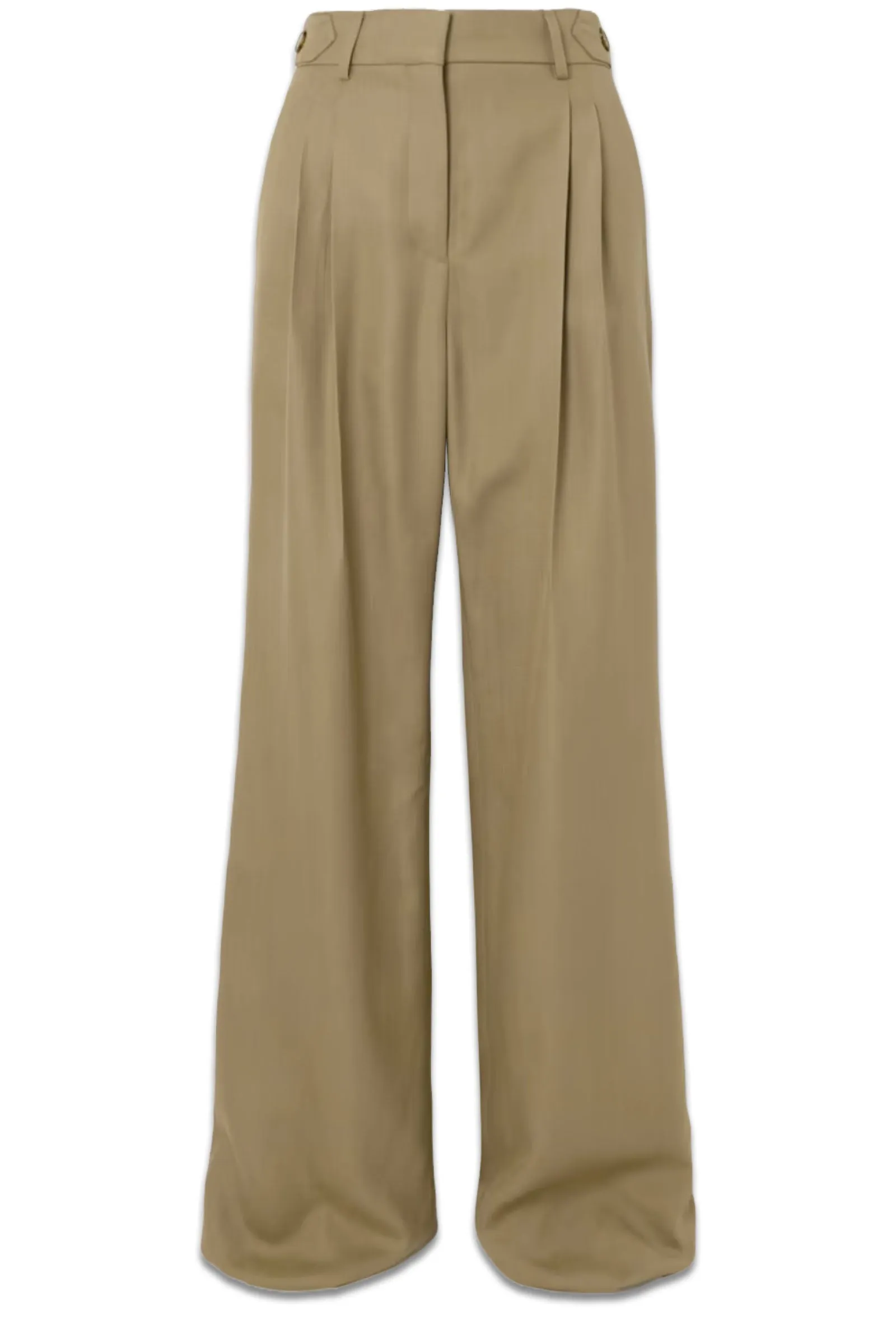   NET SUSTAIN Pleated Woven Straight-Leg Pants