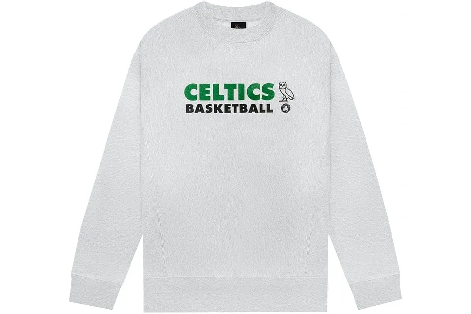 OVO X NBA CREWNECK HEATHER GREY BOSTON CELTICS