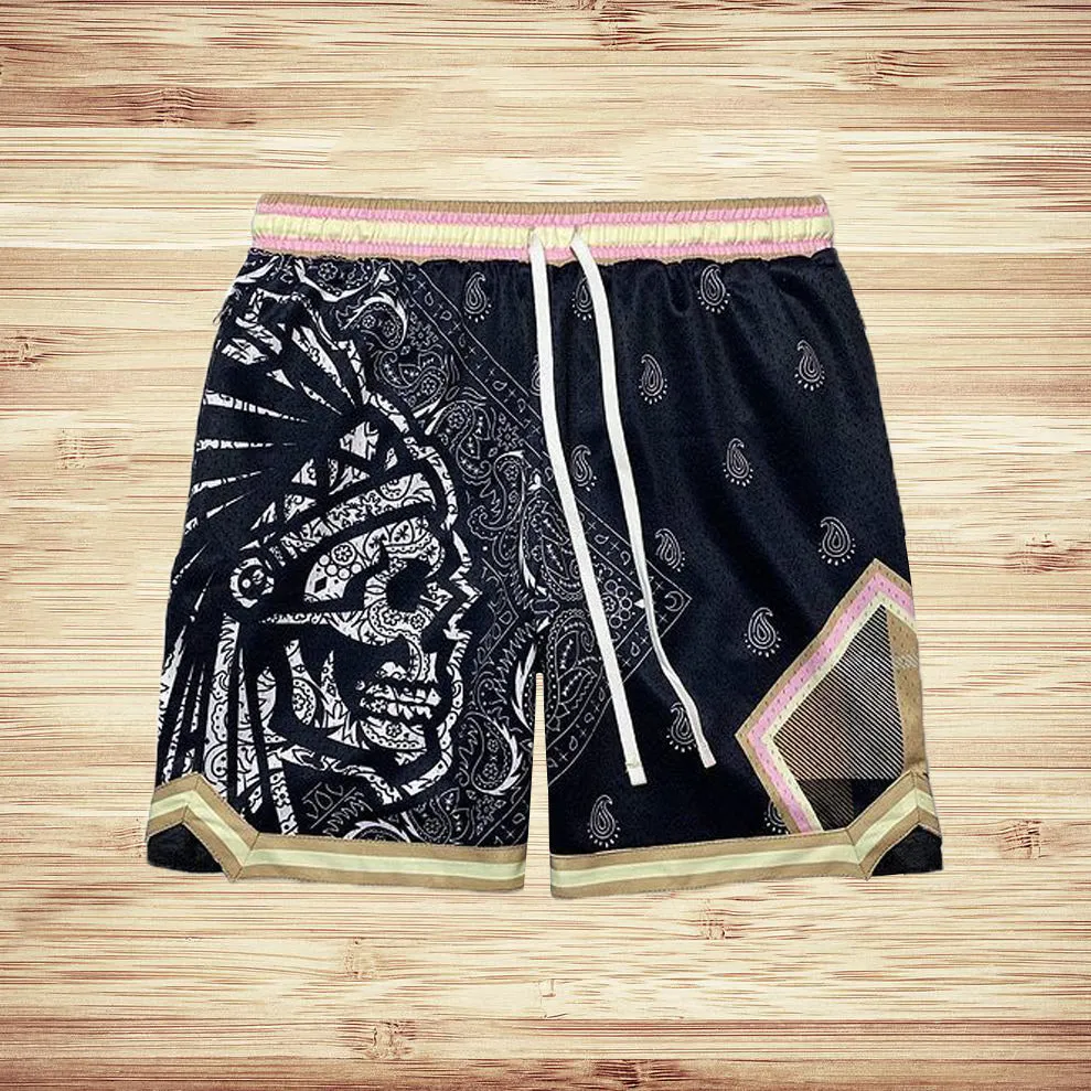 Personalized Indian skull casual cashew shorts