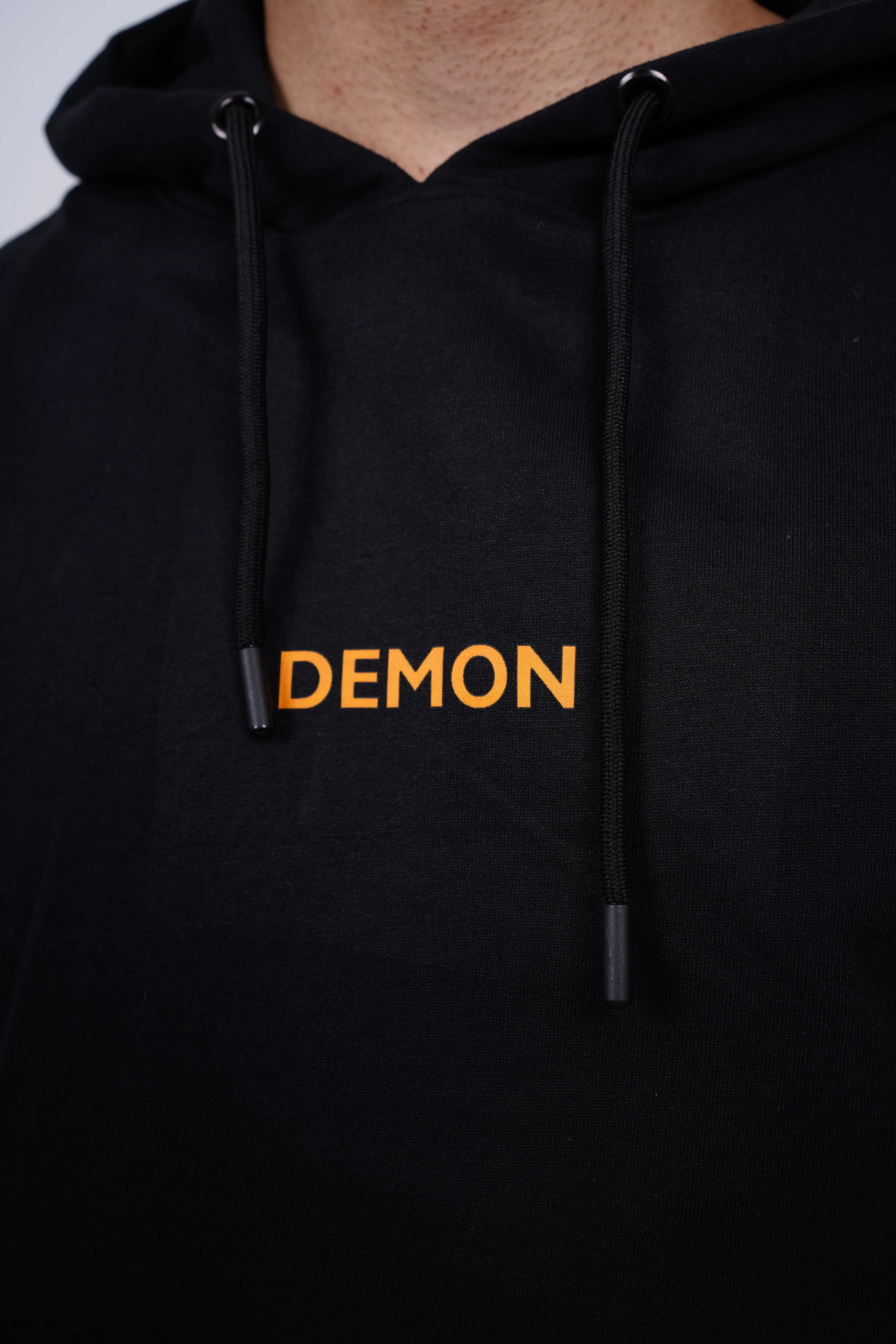 "Demon" Relaxed Fit Black Hoodie for Men By Demon Wear