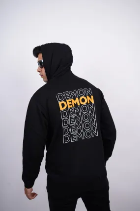 "Demon" Relaxed Fit Black Hoodie for Men By Demon Wear